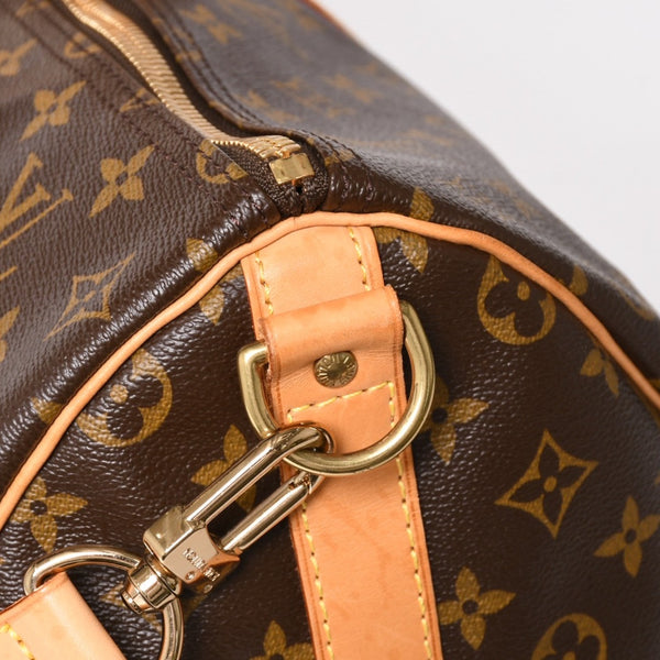 LOUIS VUITTON Keepall 50 Bandouliere Boston Bag M41426 PVC Leather Monogram MB3047 Gold Hardware Good Condition Used 4a004901