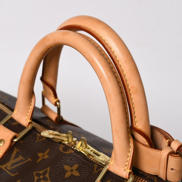 LOUIS VUITTON Keepall 50 Bandouliere Boston Bag M41426 PVC Leather Monogram MB3047 Gold Hardware Good Condition Used 4a004901