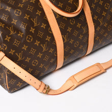 画像をギャラリービューアに読み込む, LOUIS VUITTON ルイヴィトン キーポル50 ボストンバッグ M41426 PVC レザー モノグラム FL0064 ゴールド金具 美品 中古 4a004212