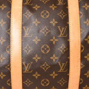 LOUIS VUITTON Keepall 50 Bandouliere Boston Bag M41426 PVC Leather Monogram MB3047 Gold Hardware Good Condition Used 4a004901