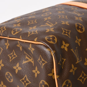 LOUIS VUITTON Keepall 50 Bandouliere Boston Bag M41426 PVC Leather Monogram MB3047 Gold Hardware Good Condition Used 4a004901