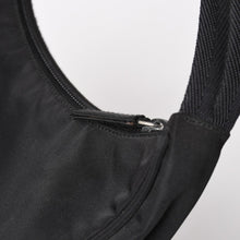 Load image into Gallery viewer, PRADA プラダ ポーチ ハンドバッグ MV515 ホーボー ミニバッグ 三角ロゴ ブラック シルバー金具 美品 中古 4a004675