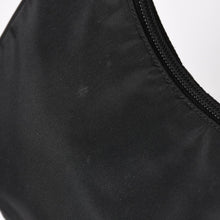 Load image into Gallery viewer, PRADA プラダ ポーチ ハンドバッグ MV515 ホーボー ミニバッグ 三角ロゴ ブラック シルバー金具 美品 中古 4a004675
