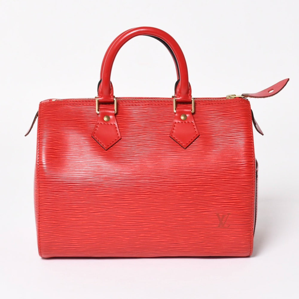LOUIS VUITTON Speedy 25 Handbag M43017 Epi Leather Red Gold Hardware Good Condition Used 4a004957