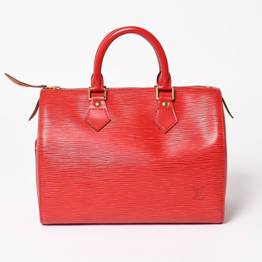 LOUIS VUITTON Speedy 25 Handbag M43017 Epi Leather Red Gold Hardware Good Condition Used 4a004957