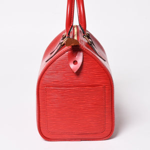 LOUIS VUITTON ルイヴィトン スピーディ25 ハンドバッグ M43017 エピ レザー レッド ゴールド金具 美品 中古 4a004957