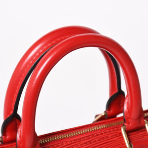 LOUIS VUITTON ルイヴィトン スピーディ25 ハンドバッグ M43017 エピ レザー レッド ゴールド金具 美品 中古 4a004957