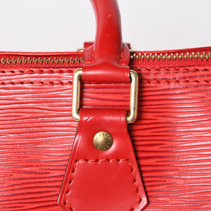 LOUIS VUITTON ルイヴィトン スピーディ25 ハンドバッグ M43017 エピ レザー レッド ゴールド金具 美品 中古 4a004957
