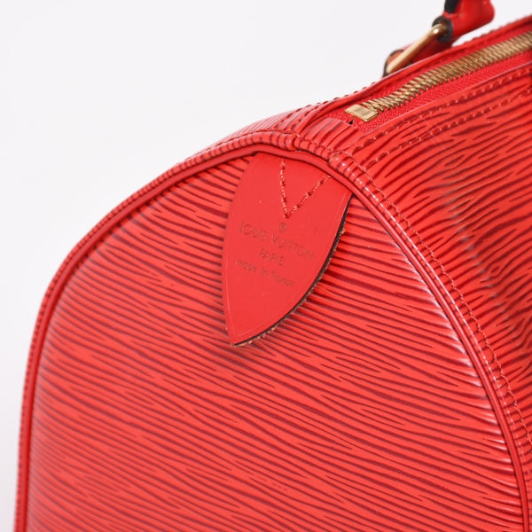 LOUIS VUITTON ルイヴィトン スピーディ25 ハンドバッグ M43017 エピ レザー レッド ゴールド金具 美品 中古 4a004957