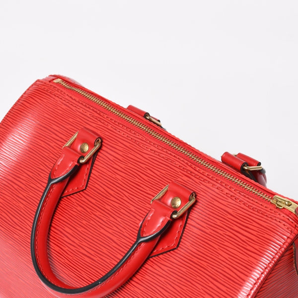 LOUIS VUITTON ルイヴィトン スピーディ25 ハンドバッグ M43017 エピ レザー レッド ゴールド金具 美品 中古 4a004957