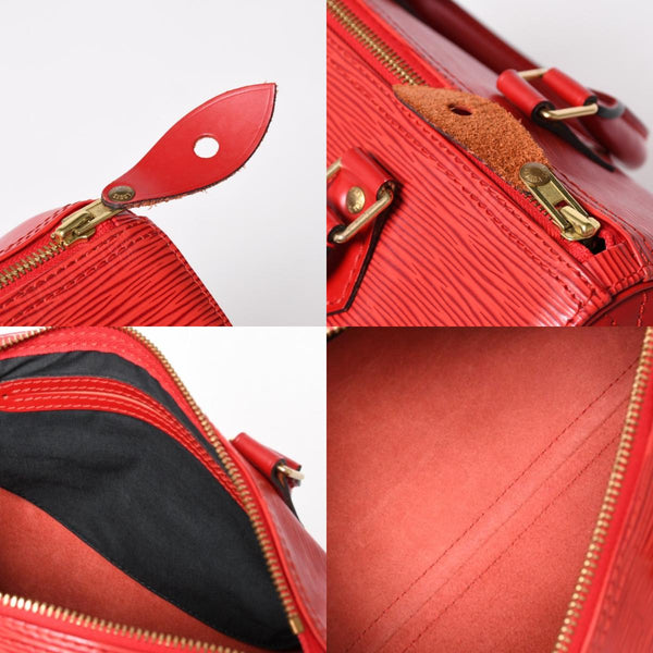 LOUIS VUITTON ルイヴィトン スピーディ25 ハンドバッグ M43017 エピ レザー レッド ゴールド金具 美品 中古 4a004957