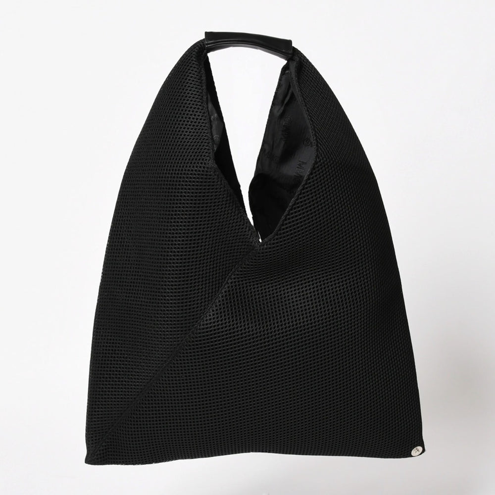 極美品 Maison Margiela メソンマルジェラ MM6 ジャパニーズバッグ メッシュ スモール ハンドバッグ ブラック 中古 4a004954