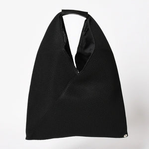 極美品 Maison Margiela メソンマルジェラ MM6 ジャパニーズバッグ メッシュ スモール ハンドバッグ ブラック 中古 4a004954