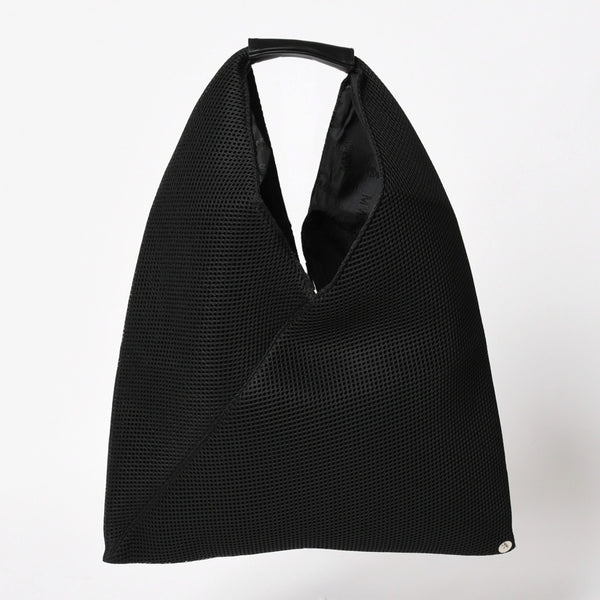 極美品 Maison Margiela メソンマルジェラ MM6 ジャパニーズバッグ メッシュ スモール ハンドバッグ ブラック 中古 4a004954
