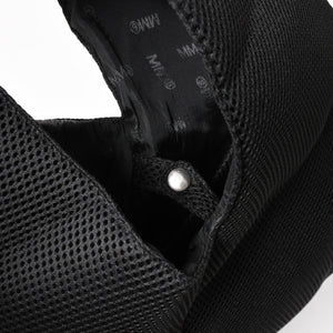 極美品 Maison Margiela メソンマルジェラ MM6 ジャパニーズバッグ メッシュ スモール ハンドバッグ ブラック 中古 4a004954
