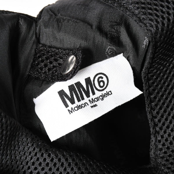 極美品 Maison Margiela メソンマルジェラ MM6 ジャパニーズバッグ メッシュ スモール ハンドバッグ ブラック 中古 4a004954