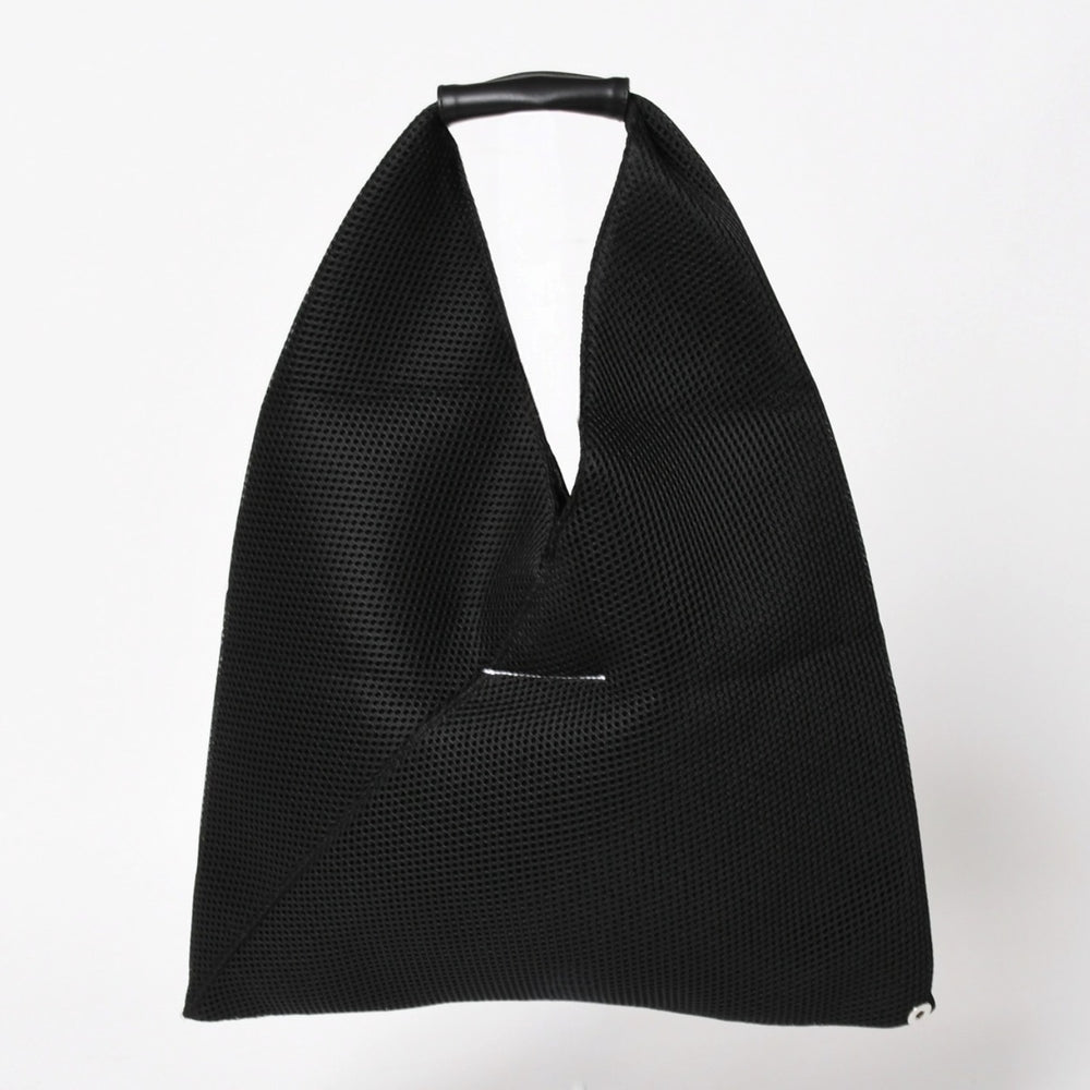 極美品 Maison Margiela メソンマルジェラ MM6 ジャパニーズバッグ メッシュ スモール ハンドバッグ ブラック 中古 4a004954