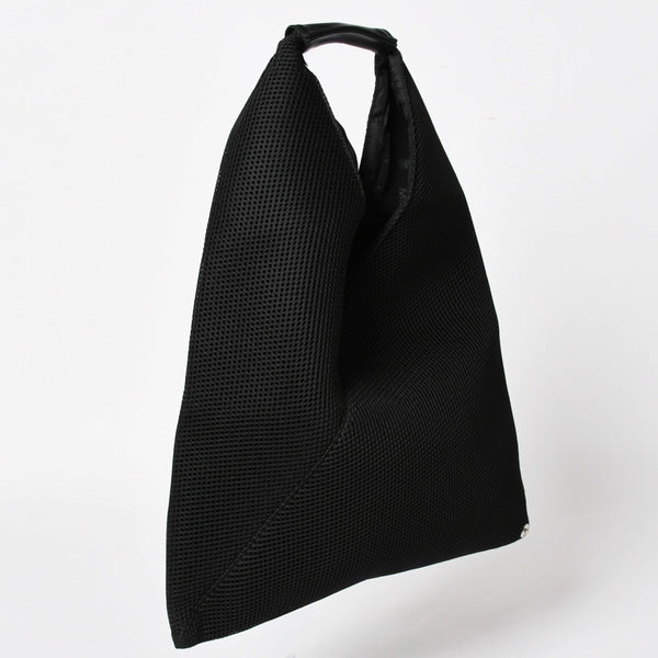 極美品 Maison Margiela メソンマルジェラ MM6 ジャパニーズバッグ メッシュ スモール ハンドバッグ ブラック 中古 4a004954