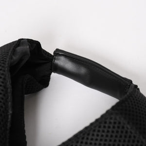 極美品 Maison Margiela メソンマルジェラ MM6 ジャパニーズバッグ メッシュ スモール ハンドバッグ ブラック 中古 4a004954