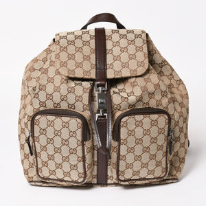 GUCCI グッチ リュック バックパック 114552 GGキャンバス ジャッキー キャンバス レザー ブラウン 美品 中古 4a004958