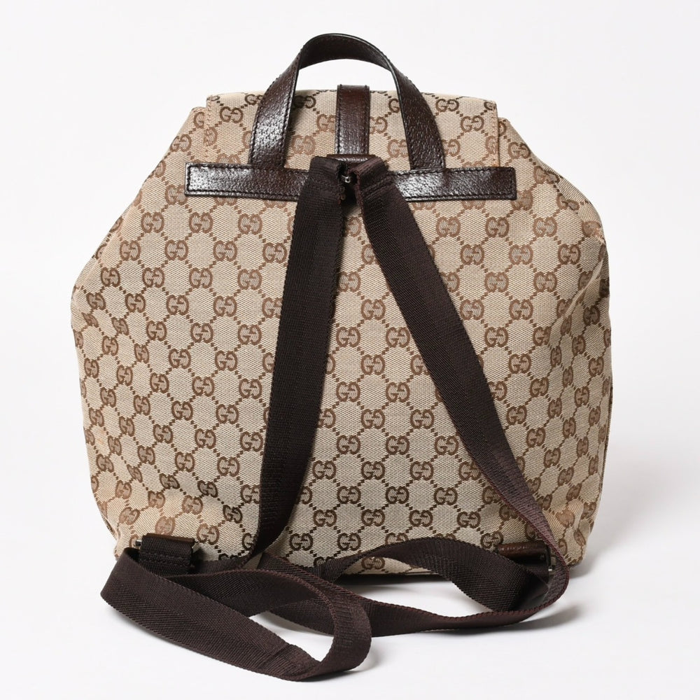 GUCCI Gucci Rucksack Backpack 114552 GG Canvas Jackie Canvas Leather Brown Good Condition Used 4a004958