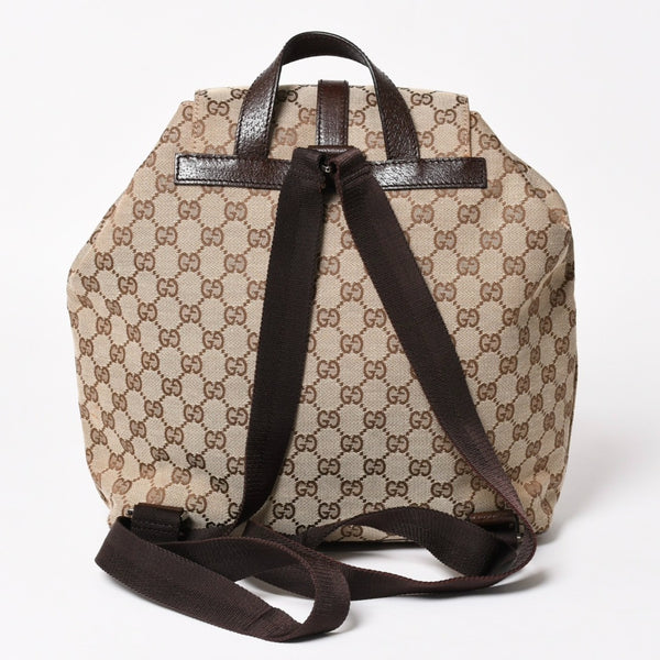 GUCCI グッチ リュック バックパック 114552 GGキャンバス ジャッキー キャンバス レザー ブラウン 美品 中古 4a004958