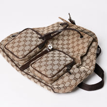 画像をギャラリービューアに読み込む, GUCCI グッチ リュック バックパック 114552 GGキャンバス ジャッキー キャンバス レザー ブラウン 美品 中古 4a004958
