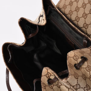 GUCCI グッチ リュック バックパック 114552 GGキャンバス ジャッキー キャンバス レザー ブラウン 美品 中古 4a004958