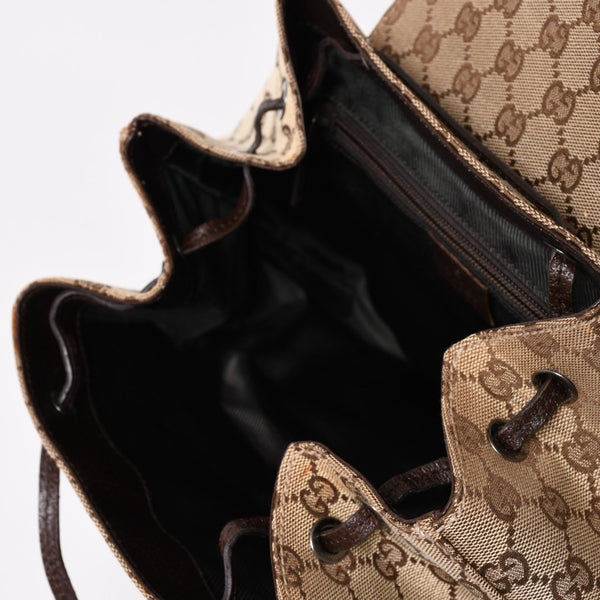 GUCCI グッチ リュック バックパック 114552 GGキャンバス ジャッキー キャンバス レザー ブラウン 美品 中古 4a004958