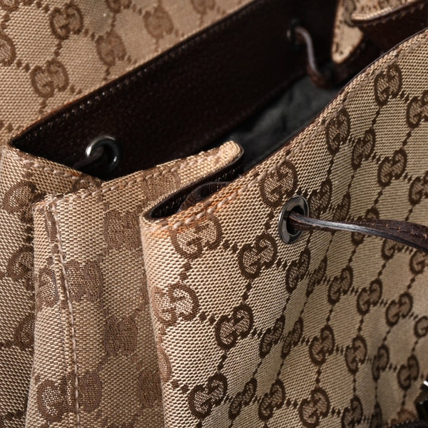GUCCI グッチ リュック バックパック 114552 GGキャンバス ジャッキー キャンバス レザー ブラウン 美品 中古 4a004958