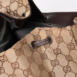 GUCCI グッチ リュック バックパック 114552 GGキャンバス ジャッキー キャンバス レザー ブラウン 美品 中古 4a004958