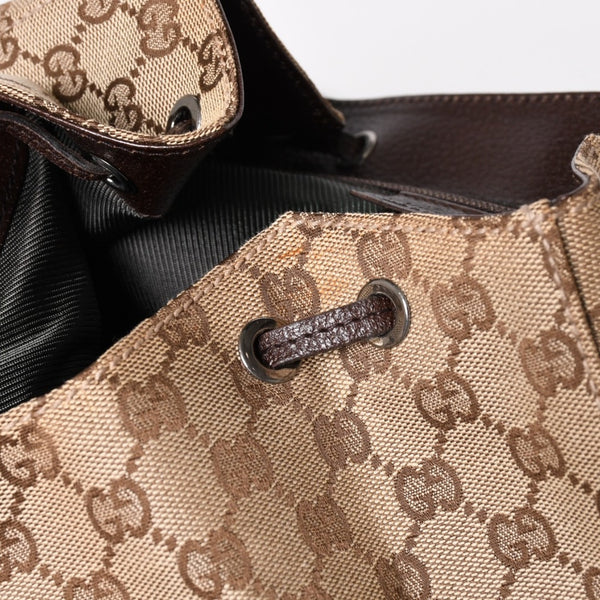 GUCCI グッチ リュック バックパック 114552 GGキャンバス ジャッキー キャンバス レザー ブラウン 美品 中古 4a004958