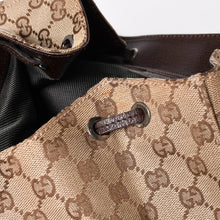 画像をギャラリービューアに読み込む, GUCCI グッチ リュック バックパック 114552 GGキャンバス ジャッキー キャンバス レザー ブラウン 美品 中古 4a004958