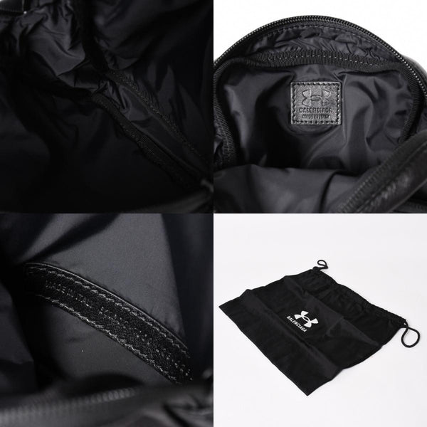 極美品 BALENCIAGA バレンシアガ UNDER ARMOUR アンダーアーマー コラボ 811907 ショルダーバッグ ポーチ ブラック ホワイト 中古 4a004973
