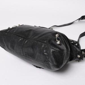 極美品 BALENCIAGA バレンシアガ ザ ジャイアント タウン 2WAY ハンドバッグ 285434 ブラック レザー ショルダー 中古 4a004969