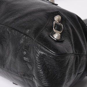 極美品 BALENCIAGA バレンシアガ ザ ジャイアント タウン 2WAY ハンドバッグ 285434 ブラック レザー ショルダー 中古 4a004969