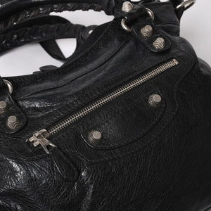 極美品 BALENCIAGA バレンシアガ ザ ジャイアント タウン 2WAY ハンドバッグ 285434 ブラック レザー ショルダー 中古 4a004969
