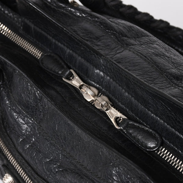極美品 BALENCIAGA バレンシアガ ザ ジャイアント タウン 2WAY ハンドバッグ 285434 ブラック レザー ショルダー 中古 4a004969