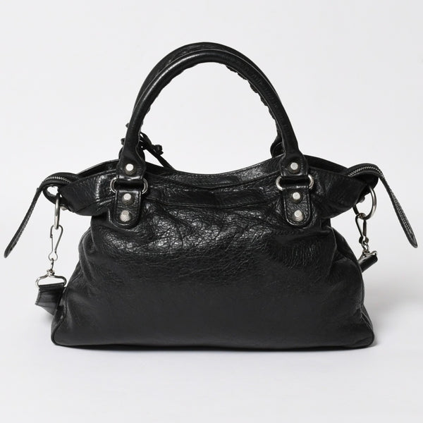 極美品 BALENCIAGA バレンシアガ ザ ジャイアント タウン 2WAY ハンドバッグ 285434 ブラック レザー ショルダー 中古 4a004969