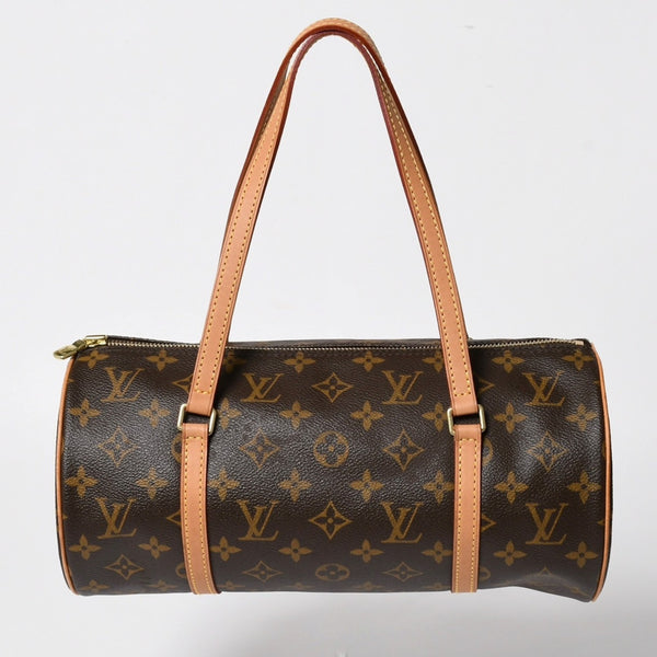 極美品 LOUIS VUITTON ルイヴィトン パピヨン30 GM ハンドバッグ M51365 モノグラム ゴールド金具 筒型 中古 4a004967
