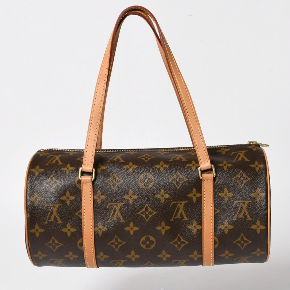 Very good condition LOUIS VUITTON Papillon 30 GM handbag M51365 Monogram gold hardware cylindrical used 4a004967
