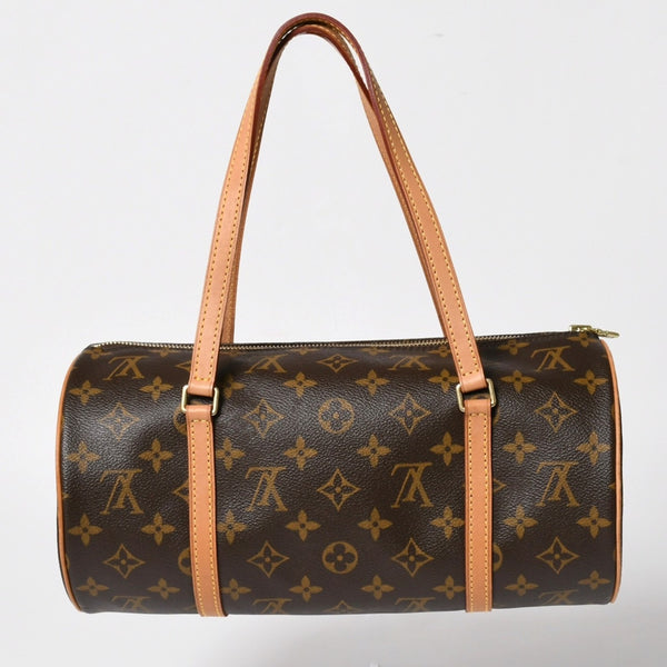 極美品 LOUIS VUITTON ルイヴィトン パピヨン30 GM ハンドバッグ M51365 モノグラム ゴールド金具 筒型 中古 4a004967