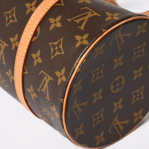 極美品 LOUIS VUITTON ルイヴィトン パピヨン30 GM ハンドバッグ M51365 モノグラム ゴールド金具 筒型 中古 4a004967
