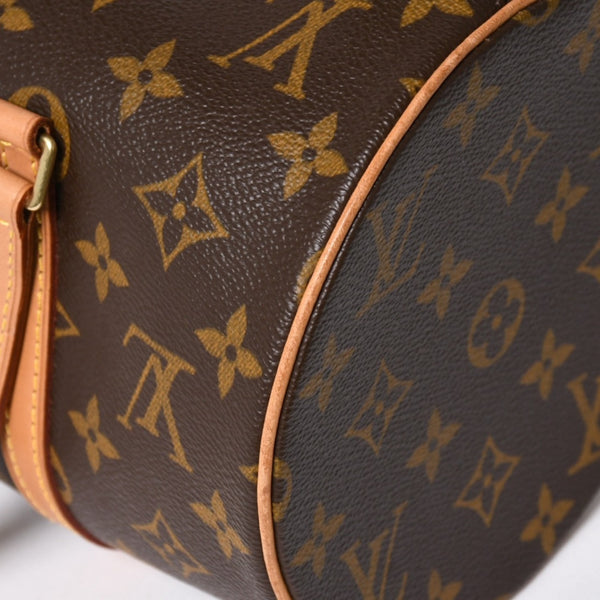 極美品 LOUIS VUITTON ルイヴィトン パピヨン30 GM ハンドバッグ M51365 モノグラム ゴールド金具 筒型 中古 4a004967