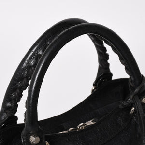 極美品 BALENCIAGA バレンシアガ ザ ジャイアント タウン 2WAY ハンドバッグ 285434 ブラック レザー ショルダー 中古 4a004969