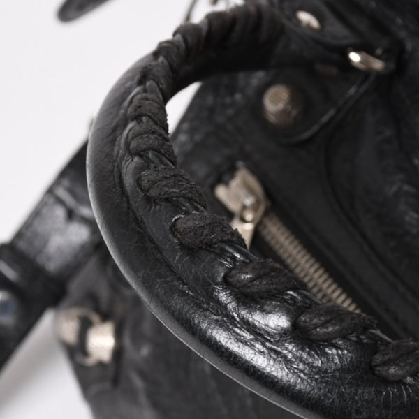 極美品 BALENCIAGA バレンシアガ ザ ジャイアント タウン 2WAY ハンドバッグ 285434 ブラック レザー ショルダー 中古 4a004969