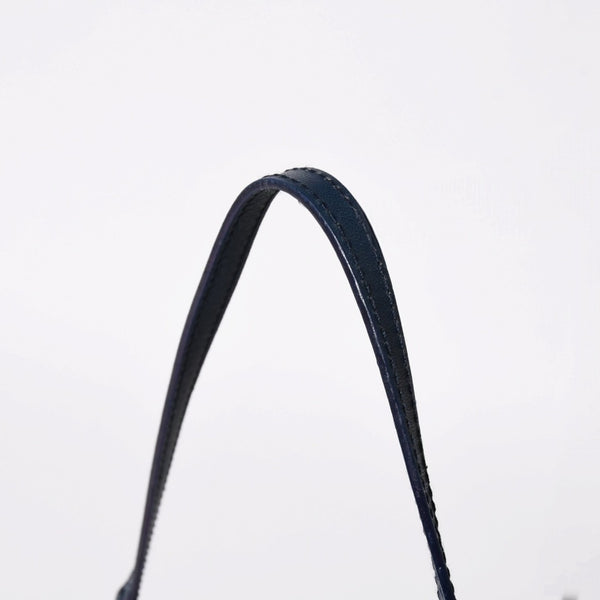 極美品 Christian Dior クリスチャンディオール サドルポーチ アクセサリーポーチ MC0031 ネイビー トロッター柄 ガリアーノ期 中古 4a004806