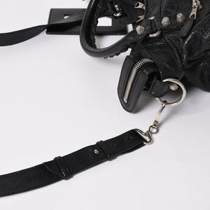 極美品 BALENCIAGA バレンシアガ ザ ジャイアント タウン 2WAY ハンドバッグ 285434 ブラック レザー ショルダー 中古 4a004969