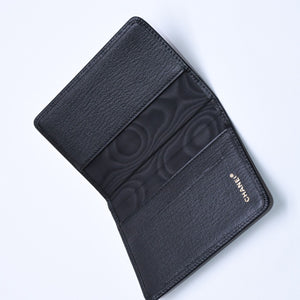 新品同様品 CHANEL シャネル Coco Mark ココマーク 手帳カバー ブックカバー 6番台 ブラック ゴールド金具 中古 4a004976