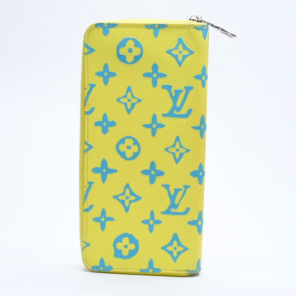 LOUIS VUITTON ルイヴィトン モノグラムプレイグランド ジッピーウォレット ヴェルティカル M82005 イエロー ブルー 美品 中古 4a004799